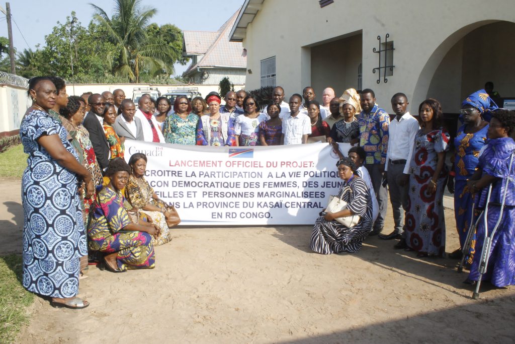 FMMDI exécute un nouveau projet sur l&rsquo;accroissement de la participation des femmes et filles à la vie politique au Kasaï Central. Financement : Canada.