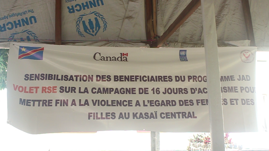 Sensibilisation des bénéficiaires de la réinsertion socioéconomique sur la violence faite à la femme. Financement PNUD