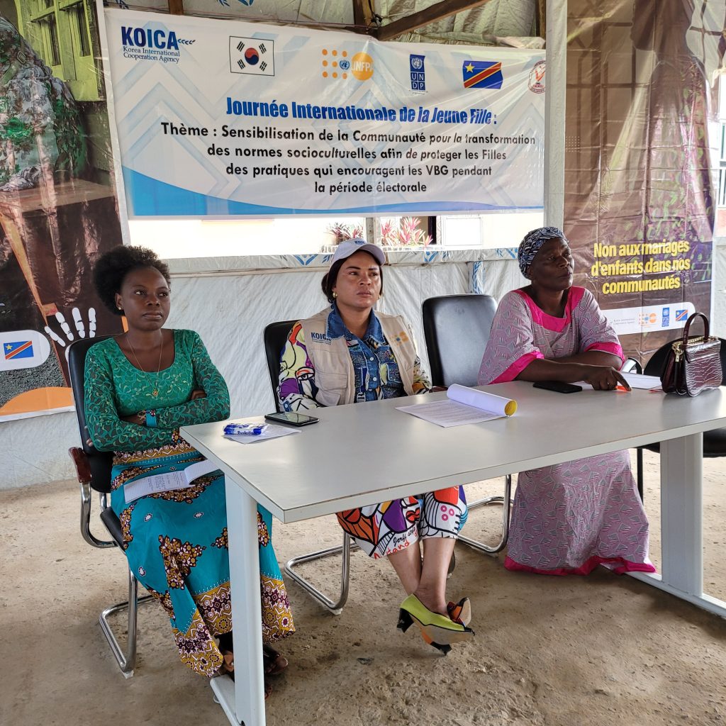 Sensibilisation de la communauté pour la transformation des normes socioculturelles afin de protéger les filles des pratiques qui encouragent les VBG pendant la période électorale